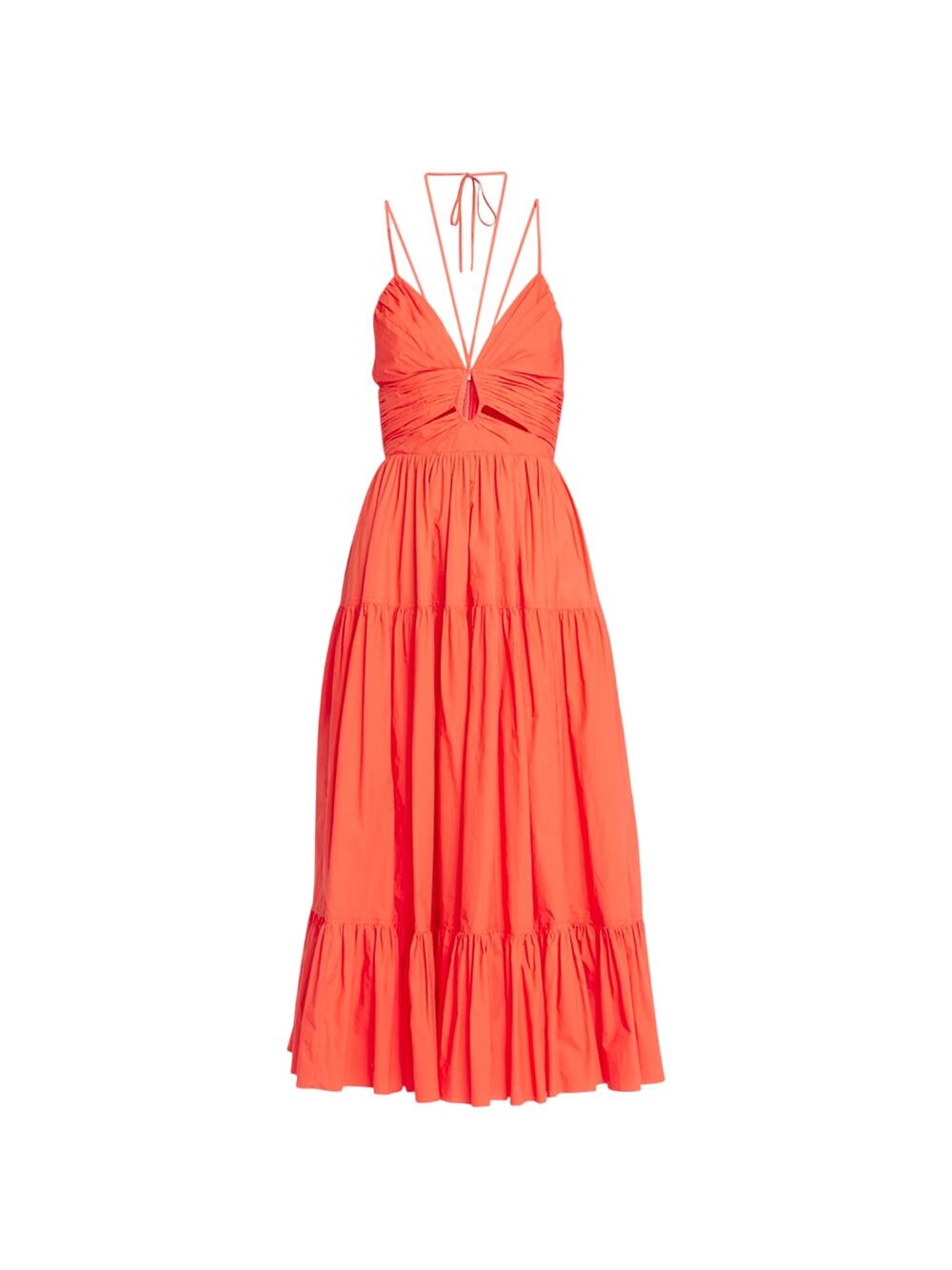 Ulla Johnson Ruched Coral Phoebe Dress Size 4